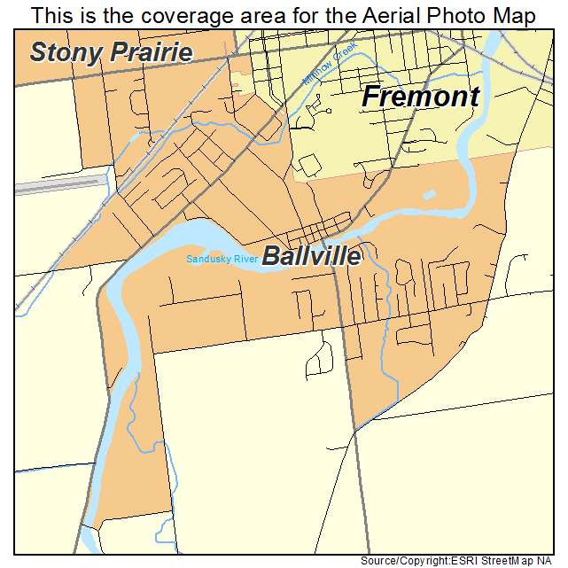 Ballville, OH location map 