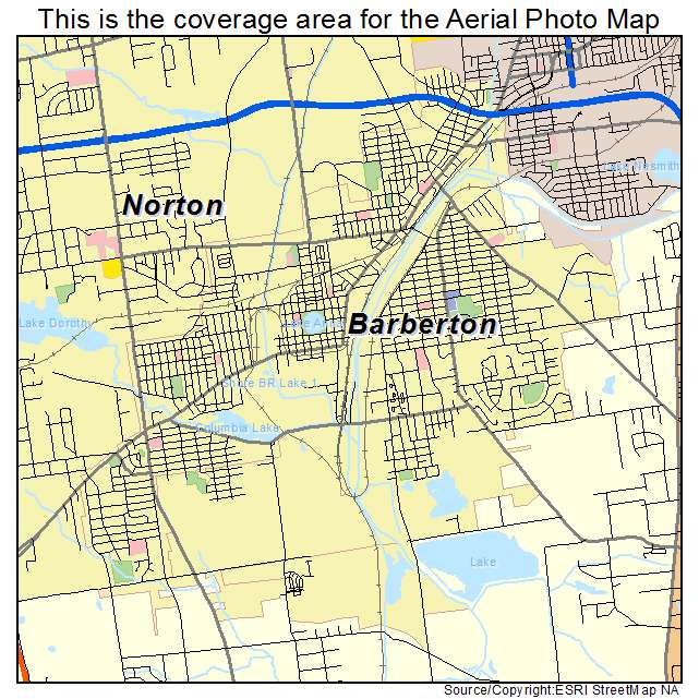 Barberton, OH location map 