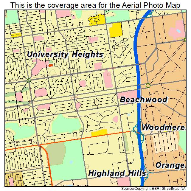 Beachwood, OH location map 