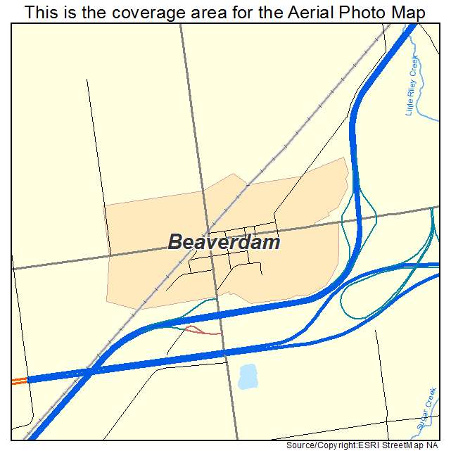 Beaverdam, OH location map 