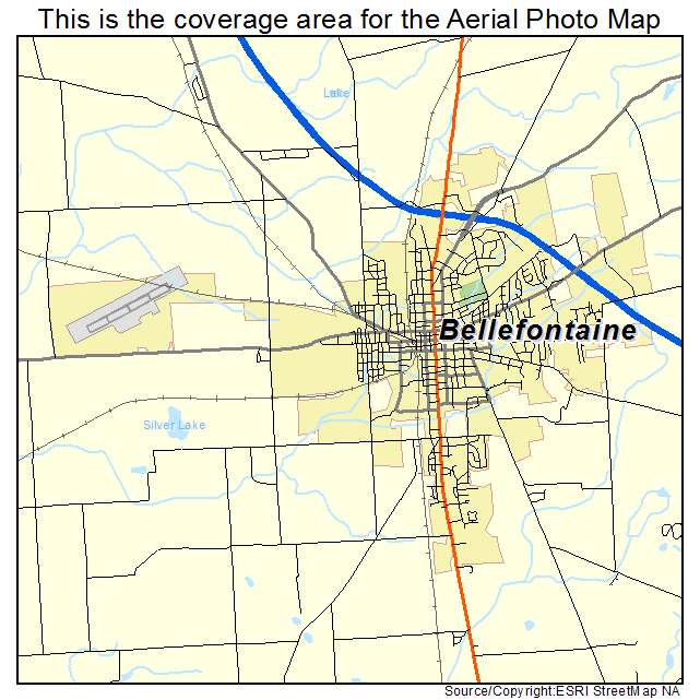 Bellefontaine, OH location map 