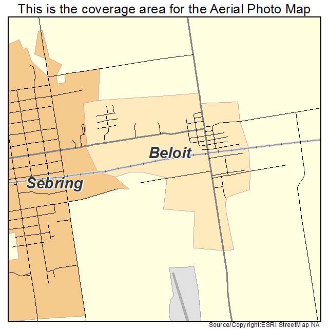 Beloit, OH location map 