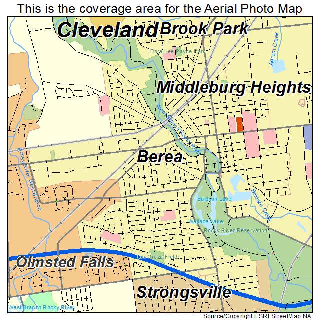 Berea, OH location map 