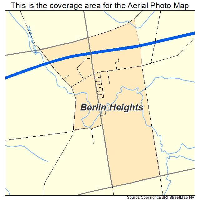 Berlin Heights, OH location map 