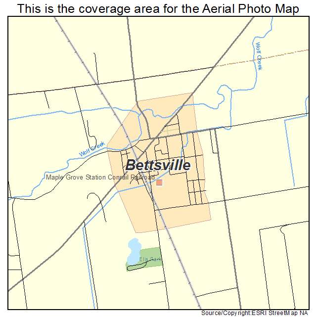 Bettsville, OH location map 