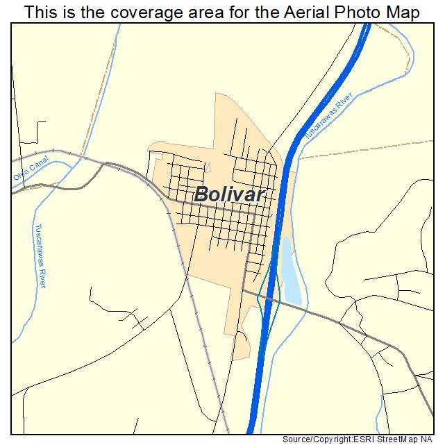 Bolivar, OH location map 