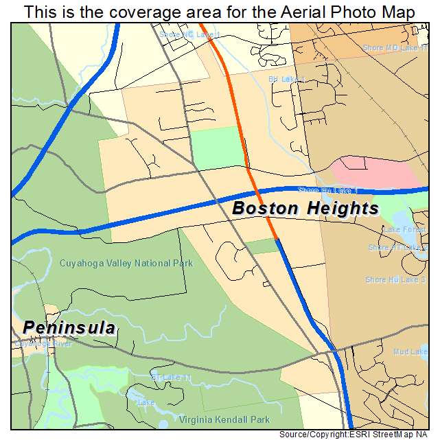 Boston Heights, OH location map 