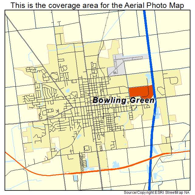 Bowling Green, OH location map 