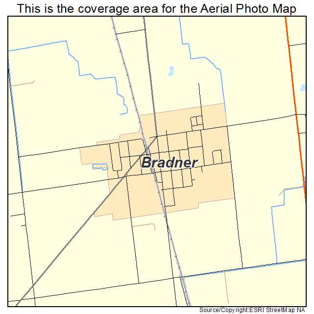 Bradner, OH location map 