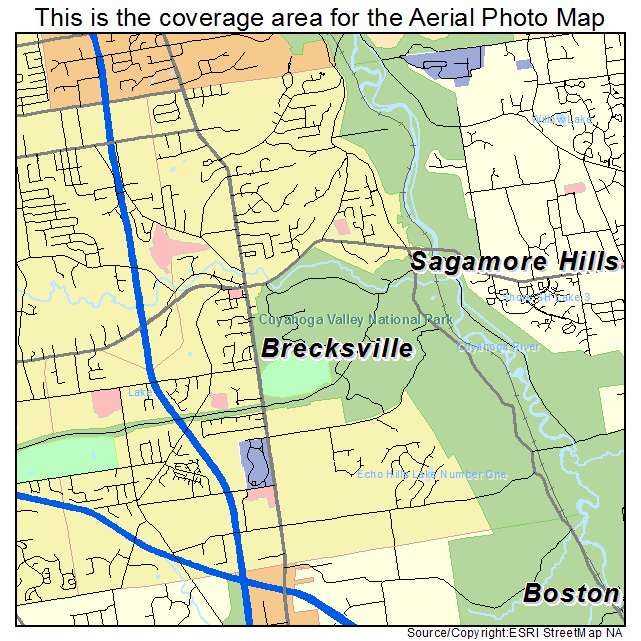 Brecksville, OH location map 