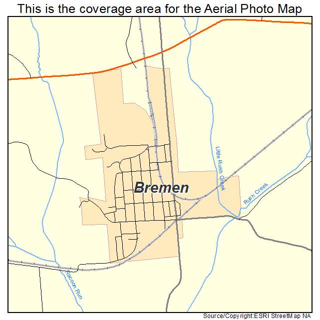 Bremen, OH location map 