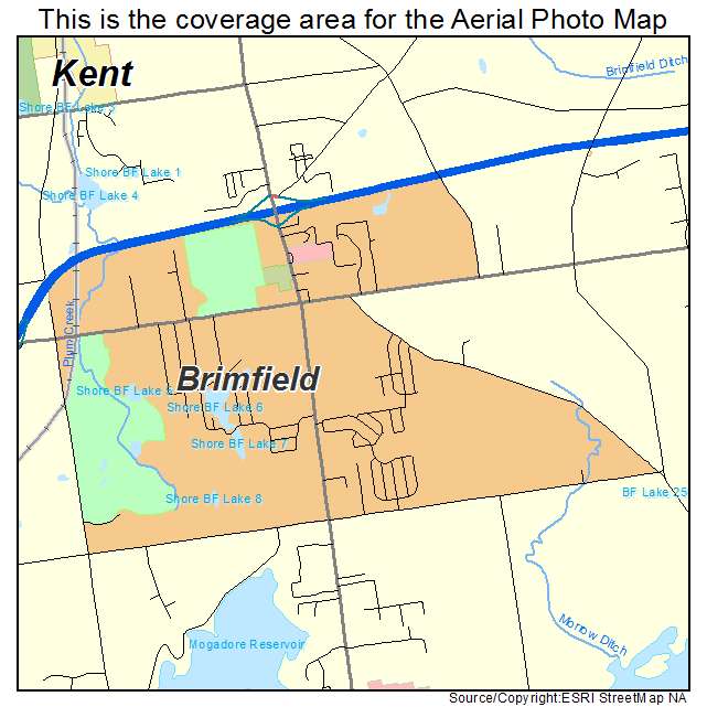 Brimfield, OH location map 