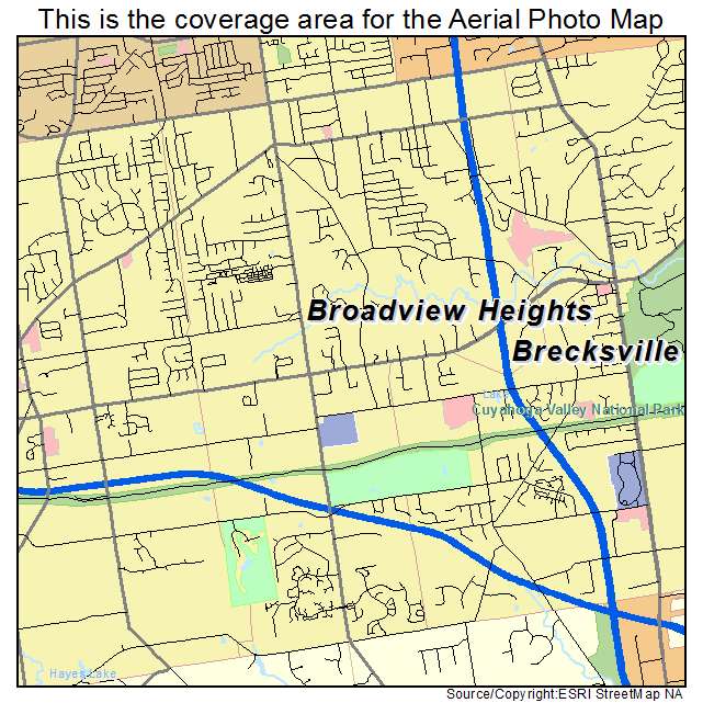 Broadview Heights, OH location map 