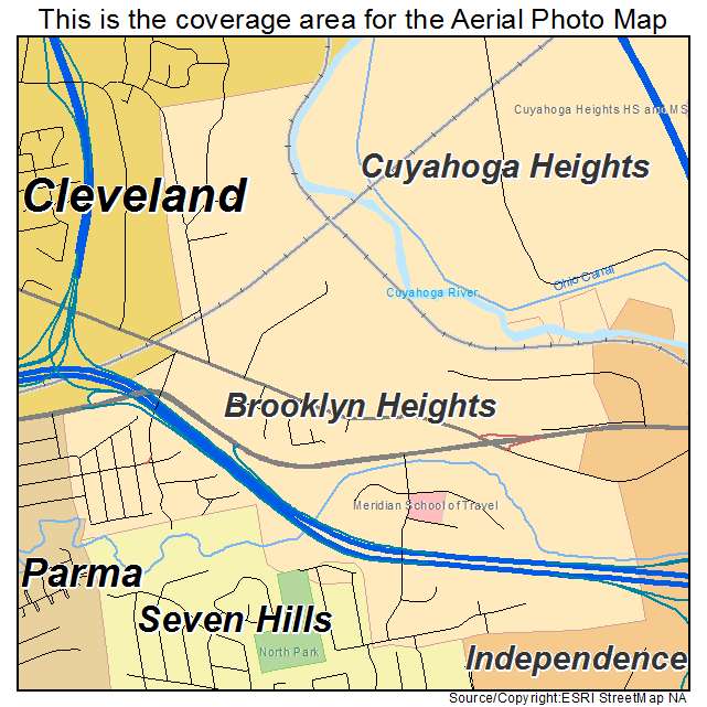 Brooklyn Heights, OH location map 