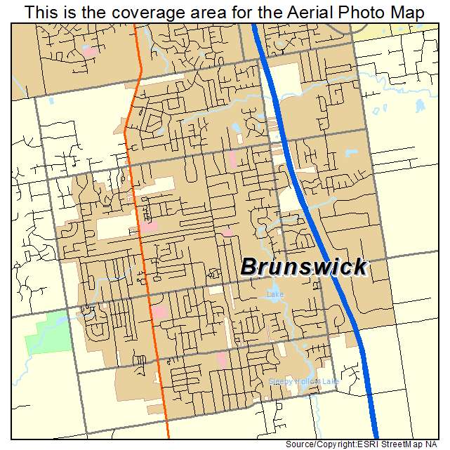 Brunswick, OH location map 