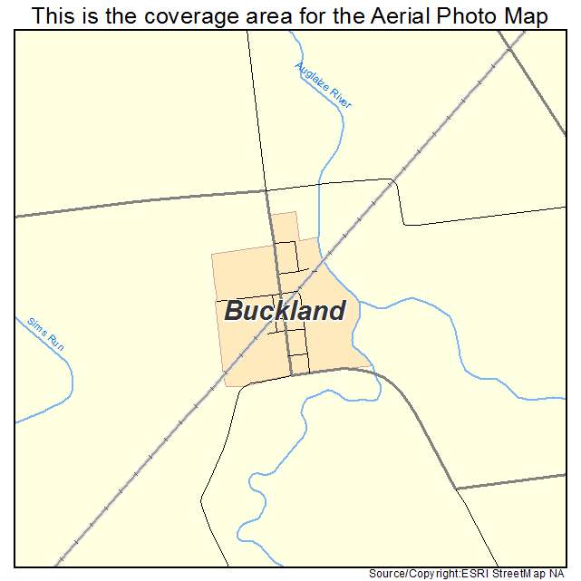 Buckland, OH location map 
