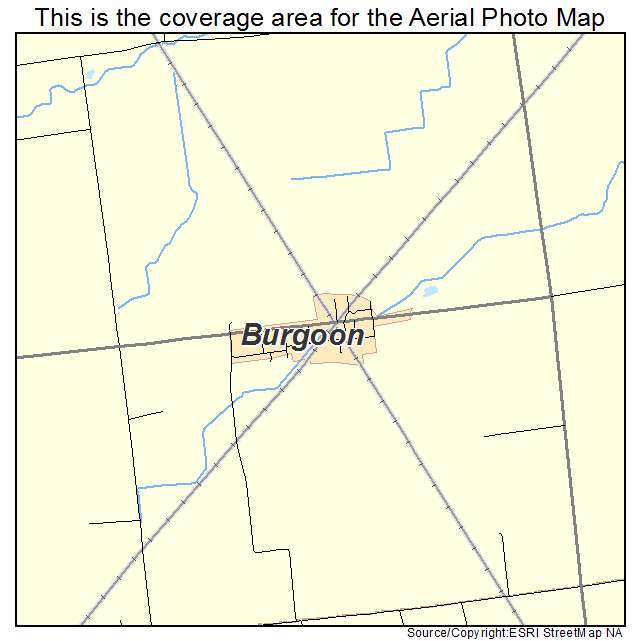 Burgoon, OH location map 
