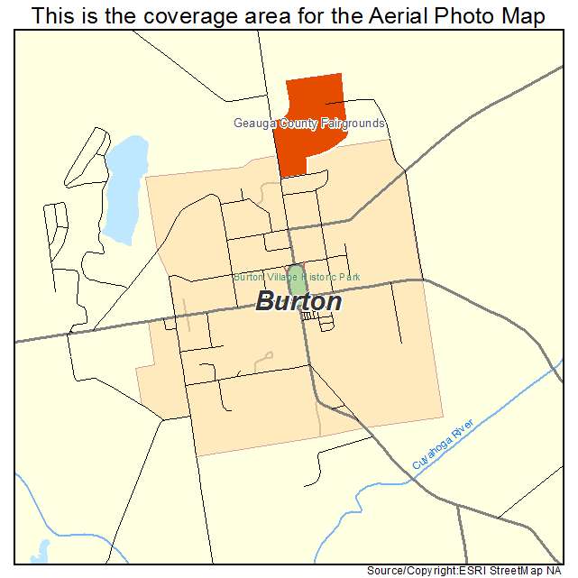 Burton, OH location map 