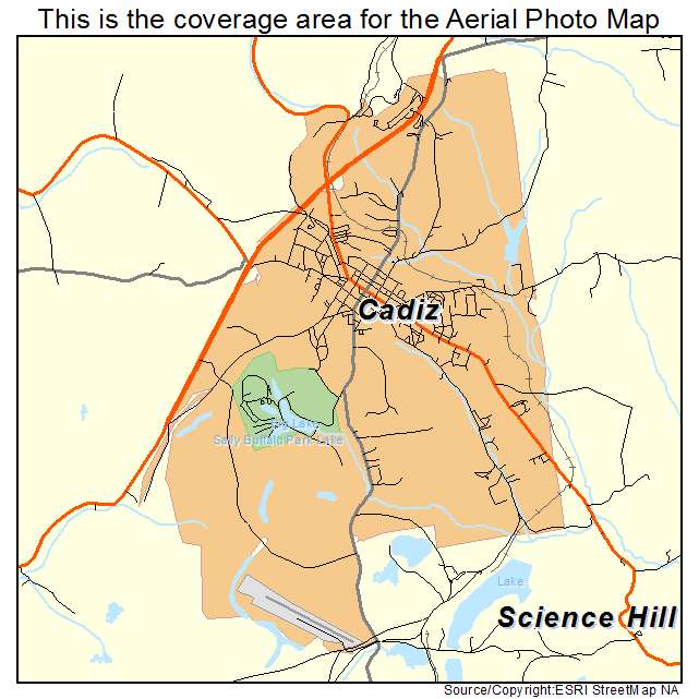 Cadiz, OH location map 