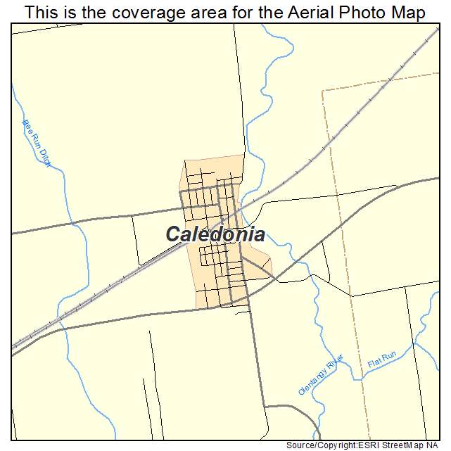 Caledonia, OH location map 