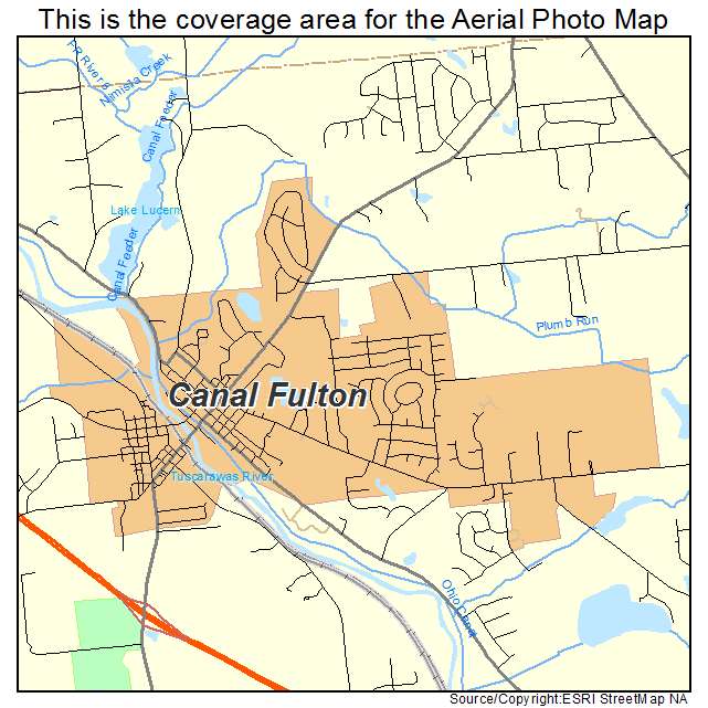 Canal Fulton, OH location map 