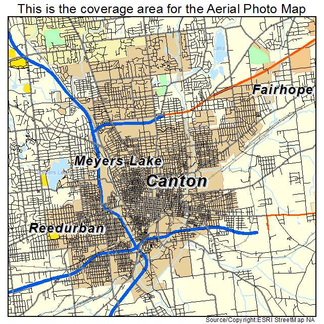 Canton, OH location map 