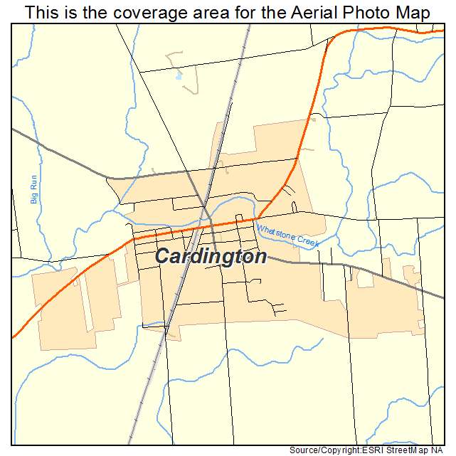 Cardington, OH location map 