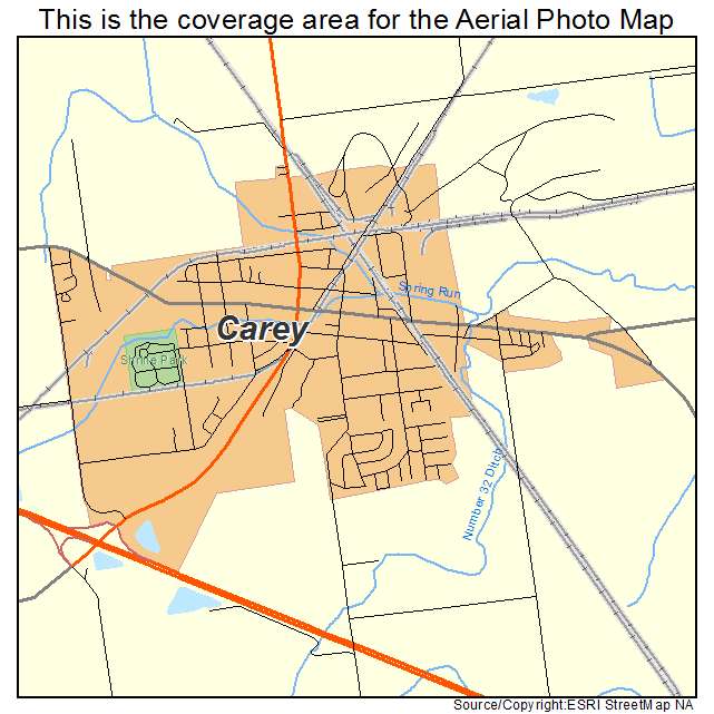 Carey, OH location map 