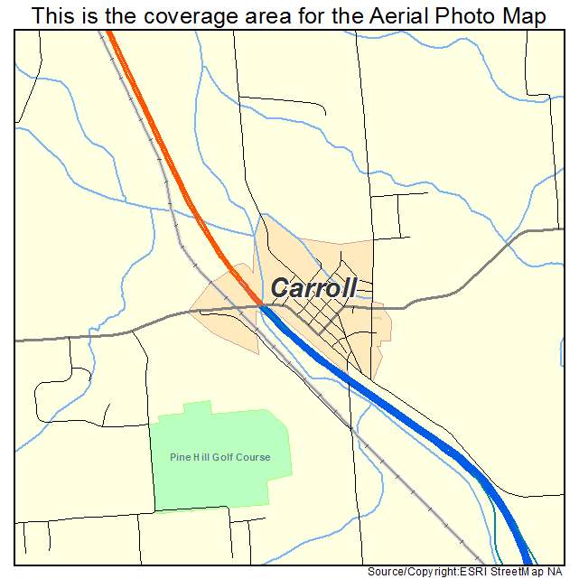 Carroll, OH location map 