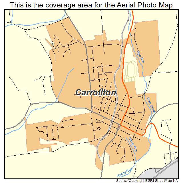 Carrollton, OH location map 