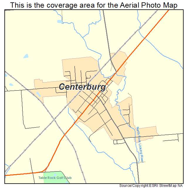 Centerburg, OH location map 