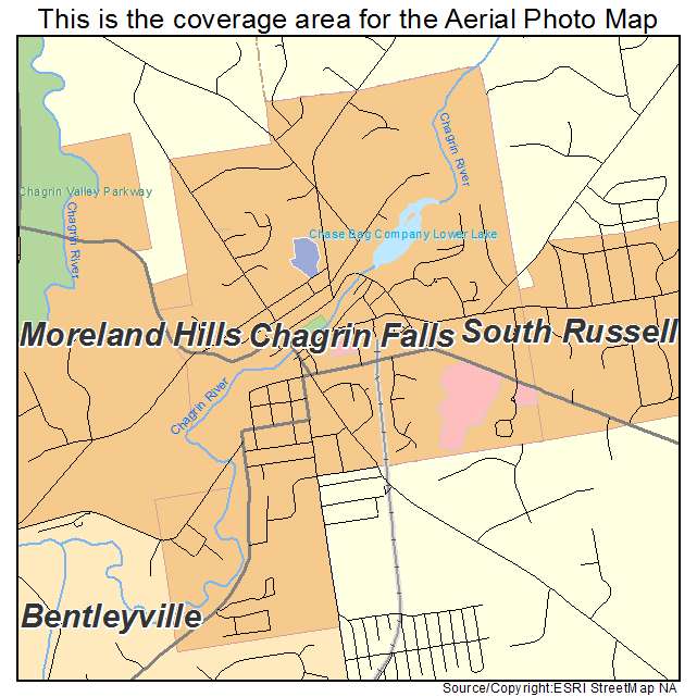 Chagrin Falls, OH location map 