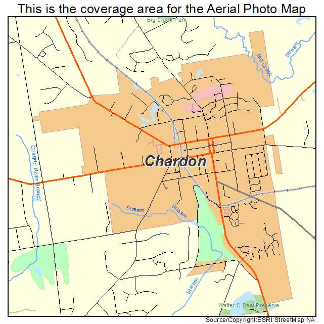 Chardon, OH location map 