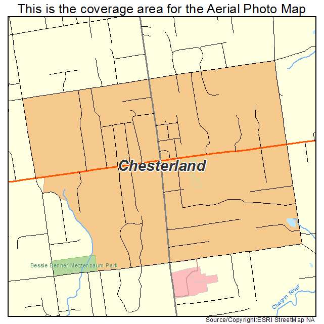 Aerial Photography Map of Chesterland, OH Ohio