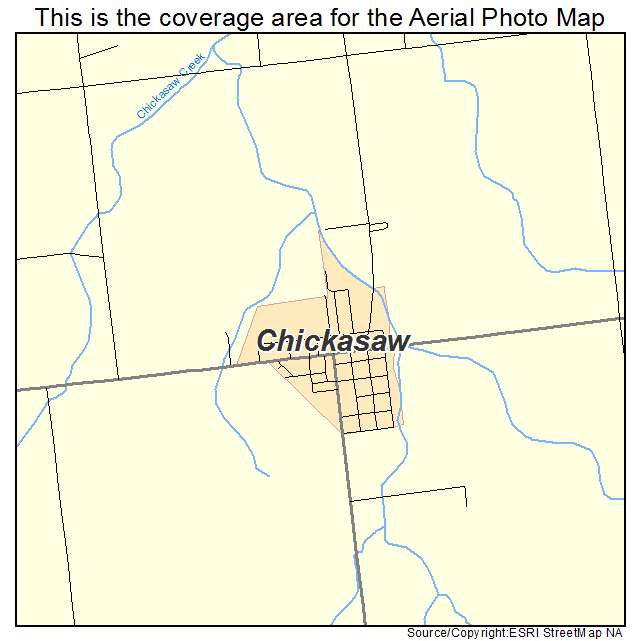 Chickasaw, OH location map 