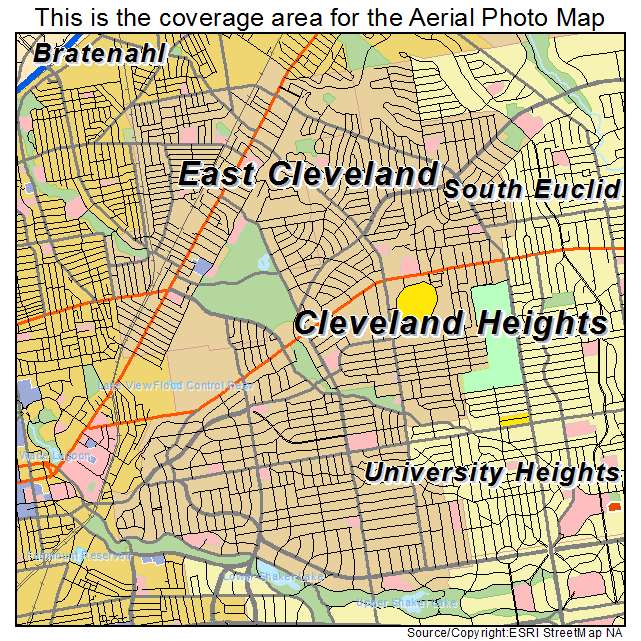 Cleveland Heights, OH location map 