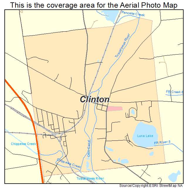 Aerial Photography Map of Clinton, OH Ohio
