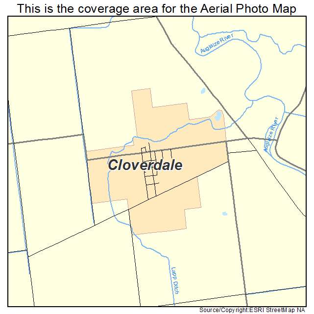 Cloverdale, OH location map 