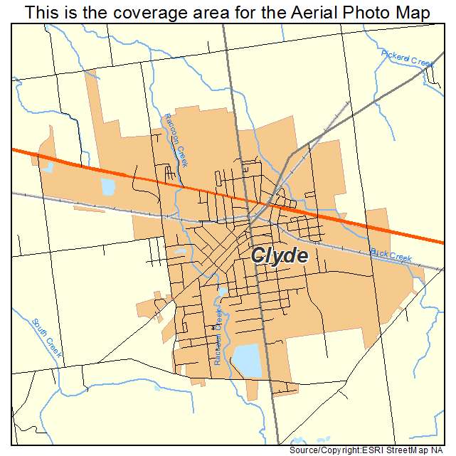 Aerial Photography Map of Clyde, OH Ohio
