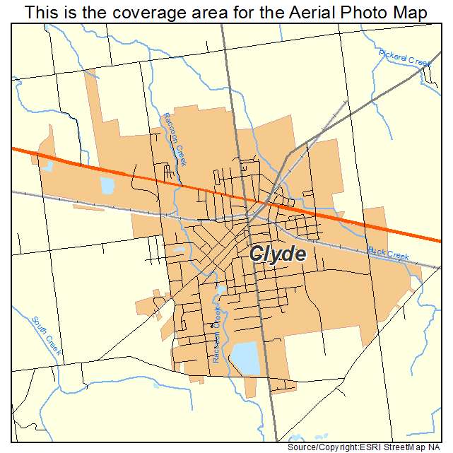 Clyde, OH location map 
