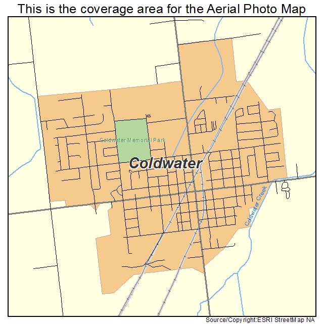Coldwater, OH location map 