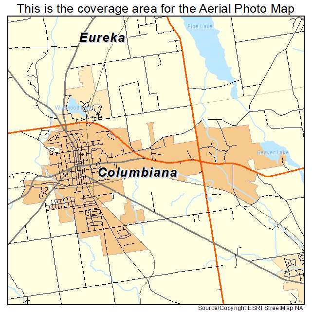 Columbiana, OH location map 