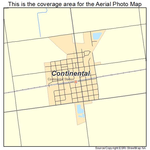 Continental, OH location map 