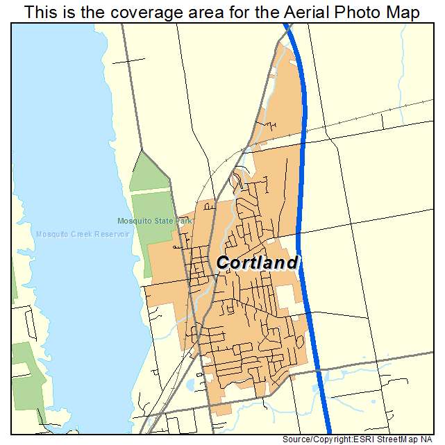 Aerial Photography Map of Cortland, OH Ohio