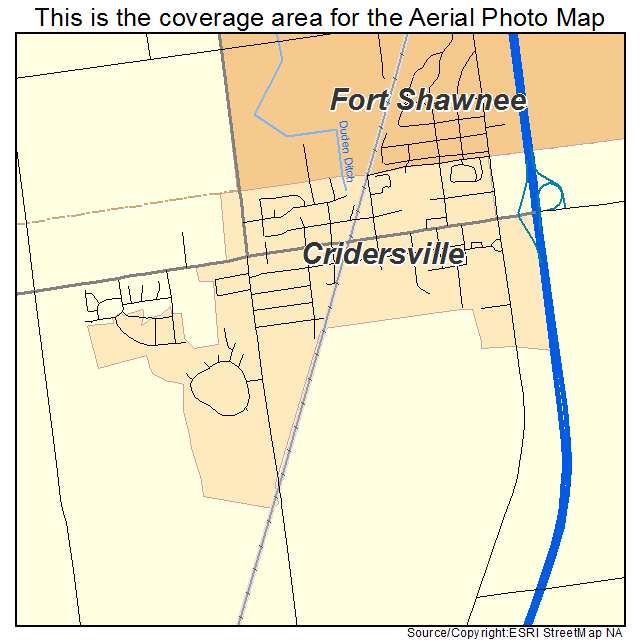 Cridersville, OH location map 