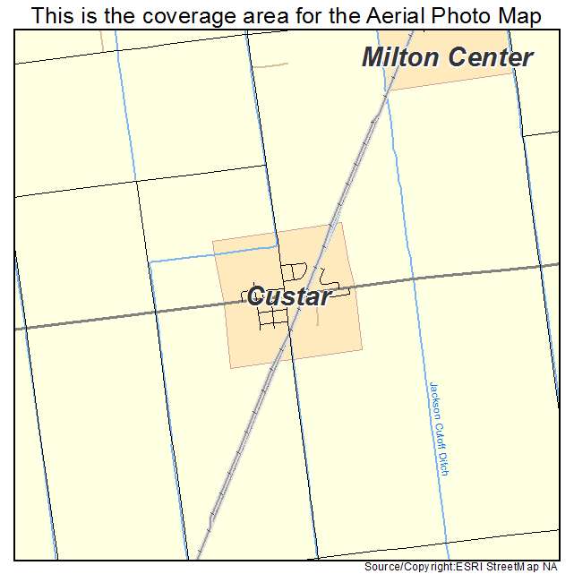 Custar, OH location map 