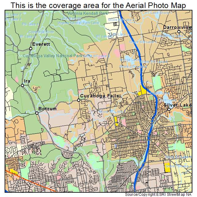 Cuyahoga Falls, OH location map 