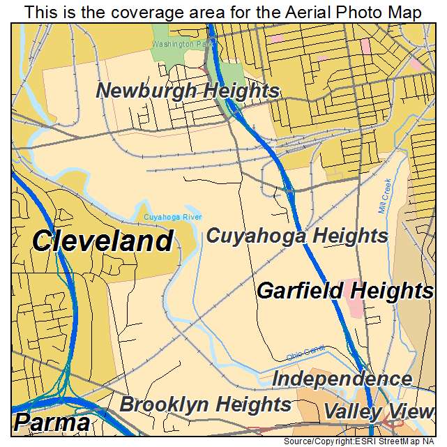 Cuyahoga Heights, OH location map 