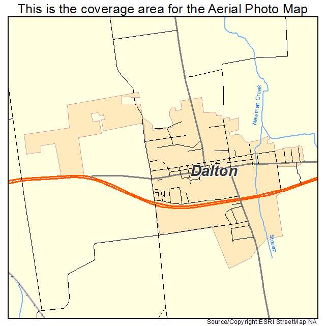 Dalton, OH location map 