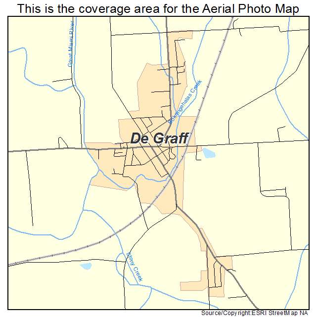 De Graff, OH location map 